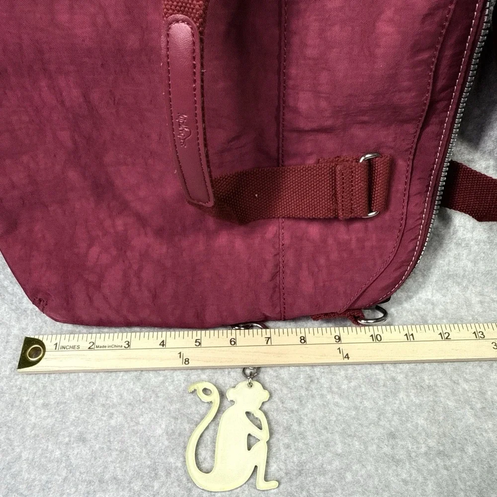 KIPLING Digifly Padded Laptop Case Magenta Strap Monkey Charm Computer Sleeve - Picture 8 of 9